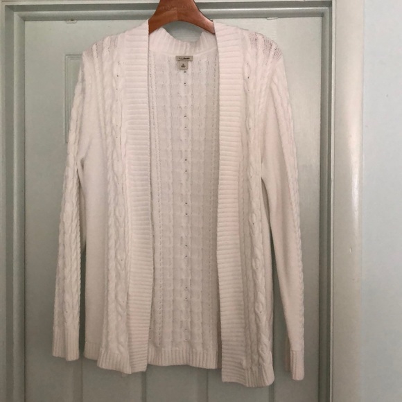 L.L. Bean Sweaters - L. L. Bean open cable-knit cardigan